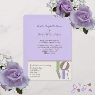 Modern LOVE Wedding Invitation
