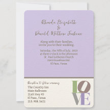 Modern LOVE Wedding Invitation