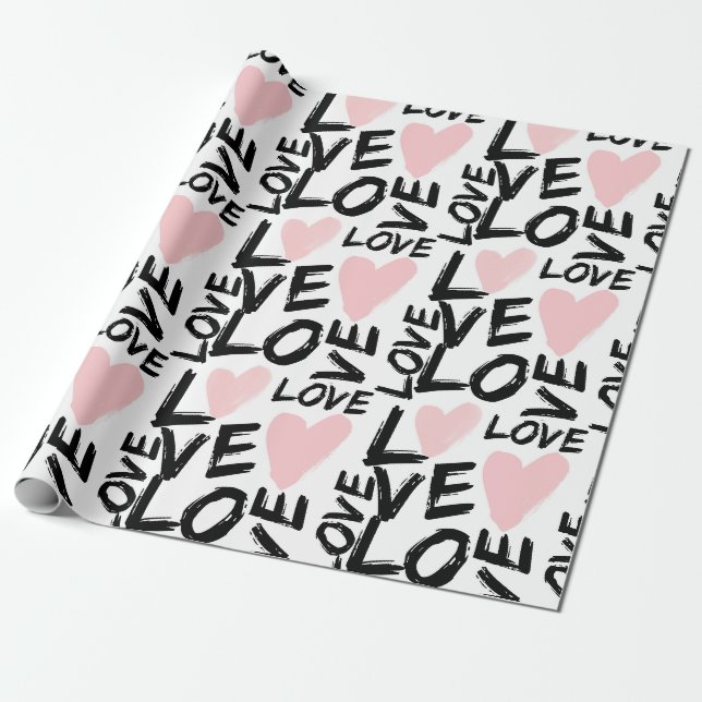 Modern Love Wrapping Paper (Unrolled)
