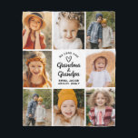 Modern Love You Grandma Grandpa Instagram Photo Fleece Blanket<br><div class="desc">The Modern Love You Grandma & Grandpa Instagram Photo Fleece Blanket is the perfect personalised gift for the grandparents who mean the world to you. This cosy fleece blanket features an Instagram-style photo collage with your favourite moments shared with Grandma and Grandpa. Soft and warm, it's perfect for cuddling up...</div>