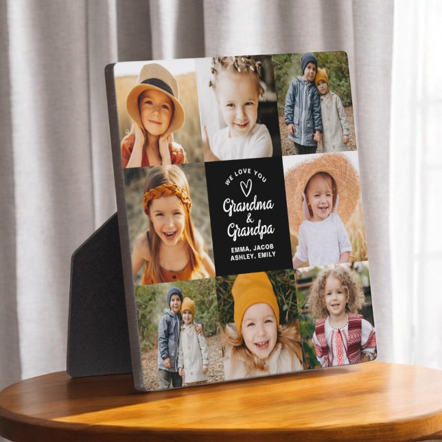 Modern Love You Grandma Grandpa Instagram Photo  Plaque (Creator Uploaded)