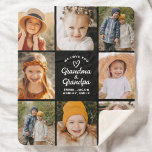 Modern Love You Grandma Grandpa Instagram Photo Sherpa Blanket<br><div class="desc">The Modern Love You Grandma & Grandpa Instagram Photo Fleece Blanket is the perfect personalised gift for the grandparents who mean the world to you. This cosy fleece blanket features an Instagram-style photo collage with your favourite moments shared with Grandma and Grandpa. Soft and warm, it's perfect for cuddling up...</div>