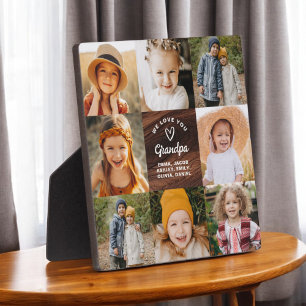 Modern Love You Grandpa Collage Instagram Photo  Plaque