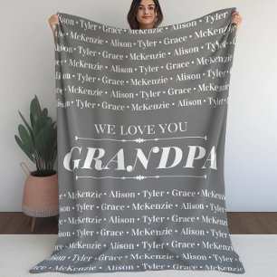 Modern Love You Grandpa Sherpa Blanket