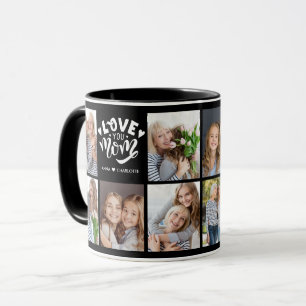 Modern Love You Mom Custom Photo Collage Mother Mug