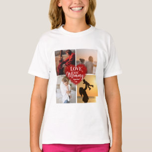 Modern Love You Mom/Mommy/Other Photo Collage  T-Shirt