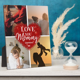 Modern Love You Mum/Mummy/Other Photo Collage Plaque