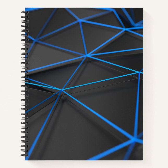 Modern Low-Poly Bullet Journal / Lined Notebook (Front)