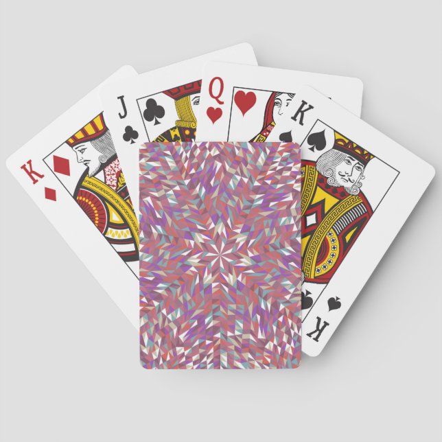 Modern Low-Poly Mandala Playing Cards (Back)