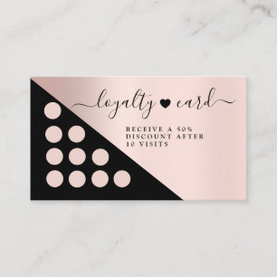 Modern Loyalität 10 Card Black & Blush