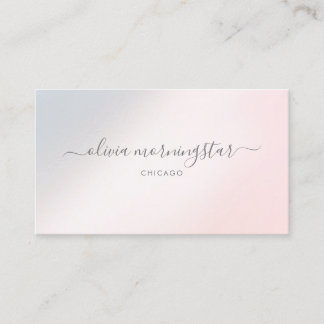 Modern Luminous Blush Minimalist Business Card