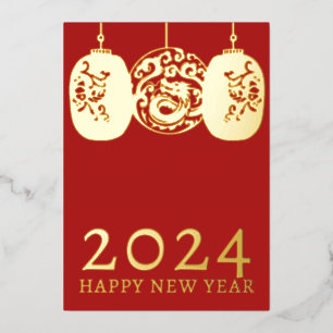 Modern Lunar New Year Gold Dragon