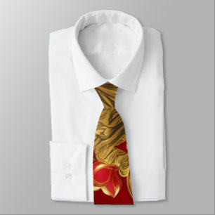 Modern lunar new year modern asian pattern tie