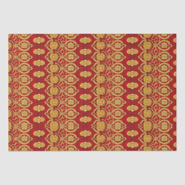 Modern lunar new year modern asian pattern tissue paper (Front)