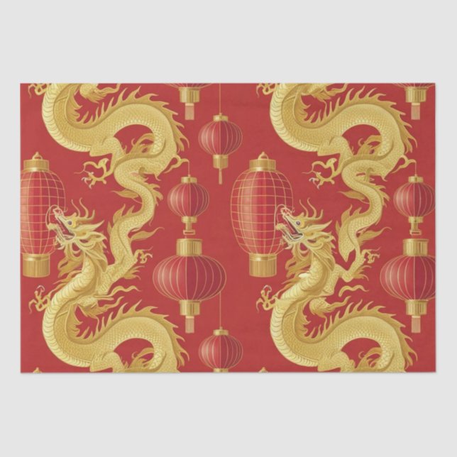 Modern lunar new year modern asian pattern tissue paper (Front)