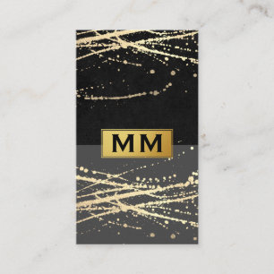 Modern Lux   Artistic Gold Spatter Business Card