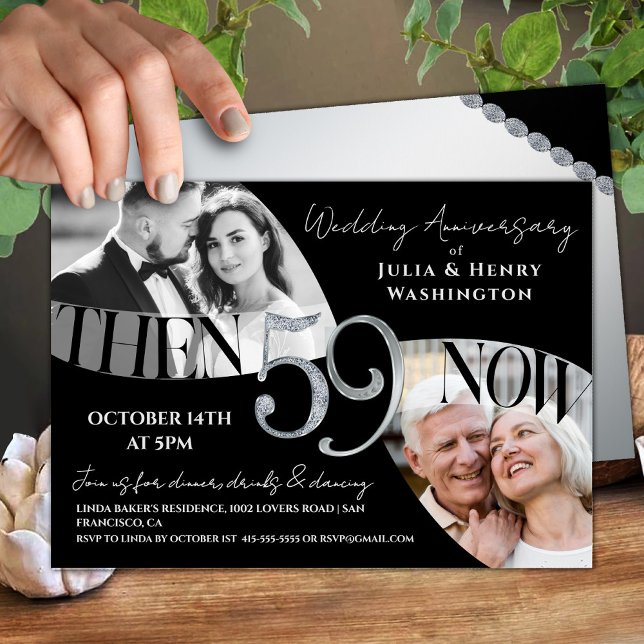 Modern Luxe 59th Wedding Anniversary Invitation (Creator Uploaded)