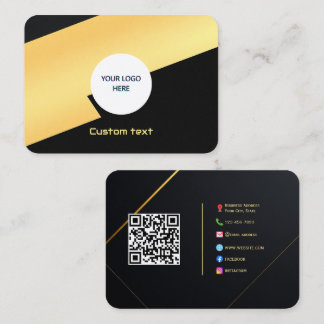 Modern Luxe Calling Card – Custom Logo & Socials