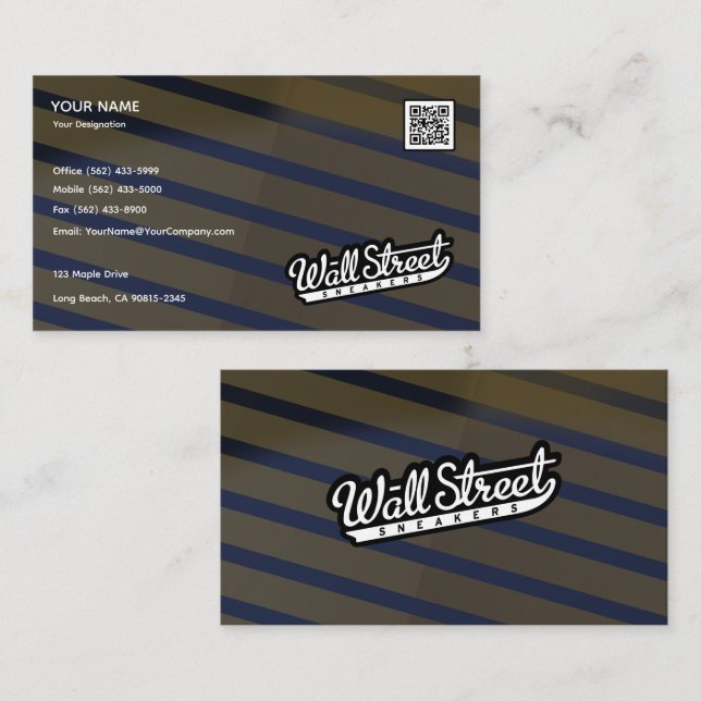 Modern Luxe Gradient Foil Professional Cards (Front/Back)