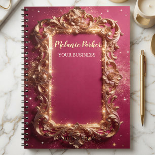 modern luxurious gold baroque notebook