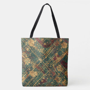 Modern, Luxury Abstract Gold Green Burgundy Tote Bag