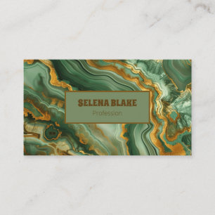 Modern Luxury Agate – Gold Glitter &Stylish Script Business Card