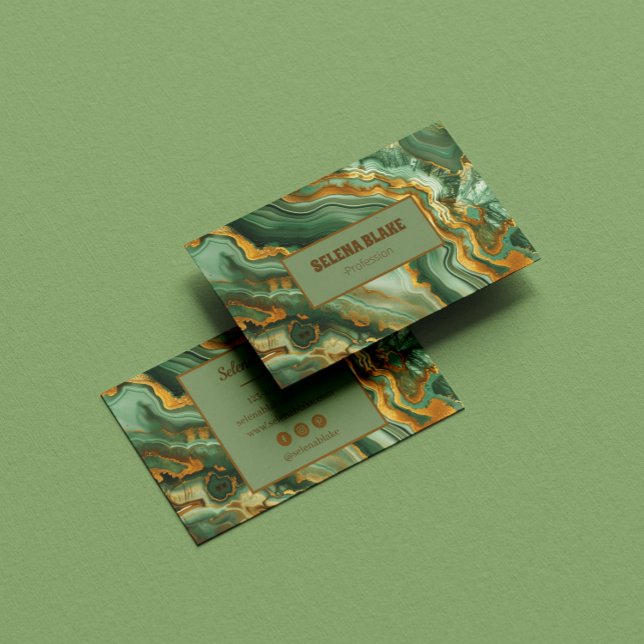 Modern Luxury Agate – Gold Glitter &Stylish Script Business Card (Creator Uploaded)