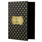 Modern Luxury Black Gold Glitter Dots Pattern