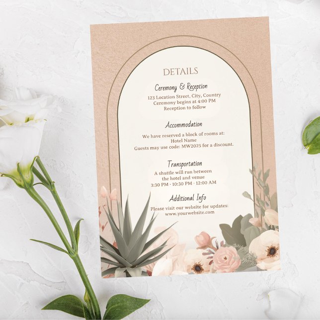 Modern Luxury Botanical Elegant Wedding Enclosure Card (Creator Uploaded)