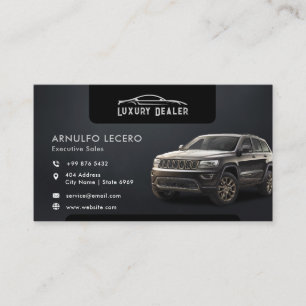 Modern Luxury Car Dealer Minimalist Business Card
