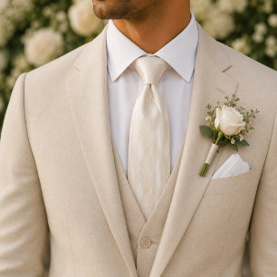 Modern Luxury Champagne Textured Tie