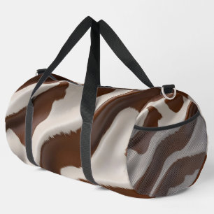 Modern Luxury Elegant Faux Cow Leather Collection Duffle Bag