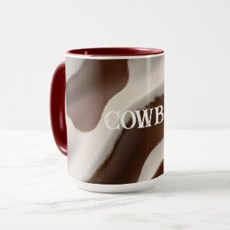 Modern Luxury Elegant Faux Cow Leather Collection Mug