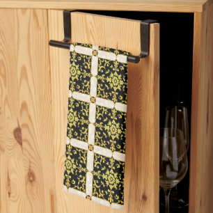 Modern Luxury Elegant Floral Collection Tea Towel