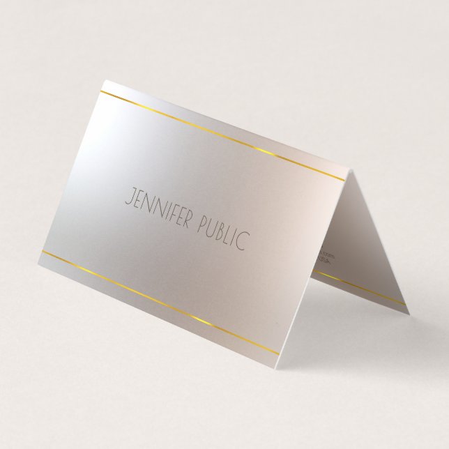 Modern Luxury Elegant Professional Plain Premium Business Card (Front)