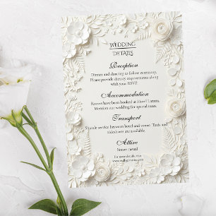 Modern Luxury Floral Wedding Enclosure Card