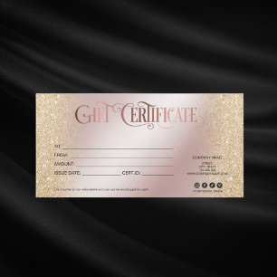 modern luxury gift card certificate add logo
