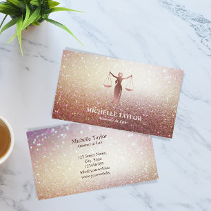 Modern Luxury Gold Attorney Lawyer Office Business Card