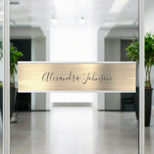 Modern Luxury Gold Business Foil Modern Door Sign