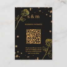 Modern Luxury Gold Foil QR Code Wedding Website