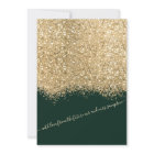 Modern Luxury Gold Green Glitter Confetti Wedding