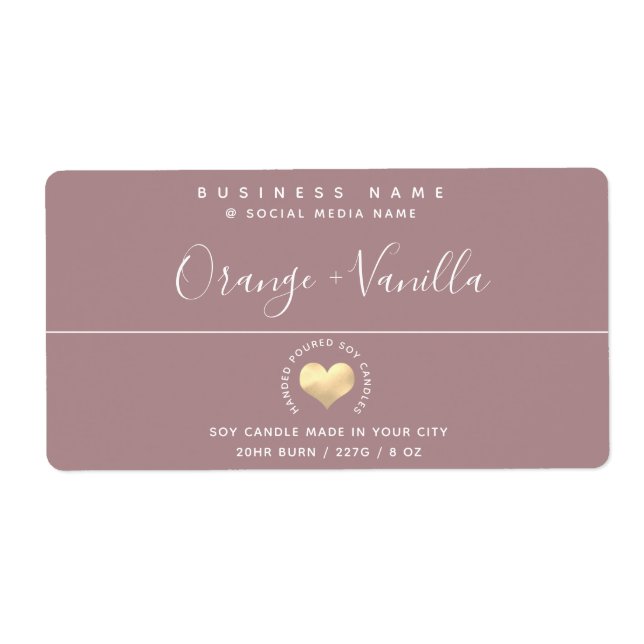 Modern luxury gold heart typography  candle  squar (Front)