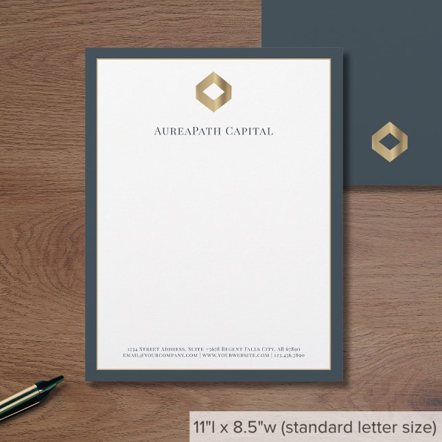 Modern Luxury Gold Logo Custom Letterhead (Creator Uploaded)