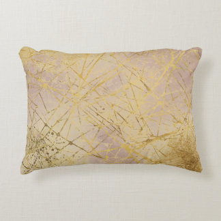 Modern, Luxury, Gold , Rose Gold, Abstract Pattern Decorative Cushion
