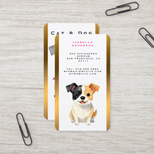 Modern Luxury Grooming Dog Personalized Collection Business Card