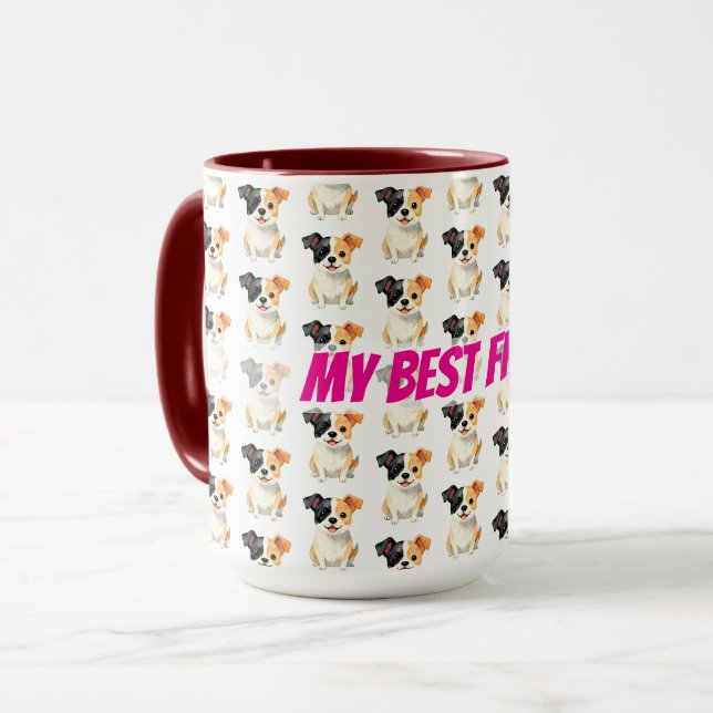 Modern Luxury Grooming Dog Personalized Collection Mug (Front Left)