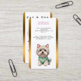 Modern Luxury Grooming Pet Personalized Collection Business Card