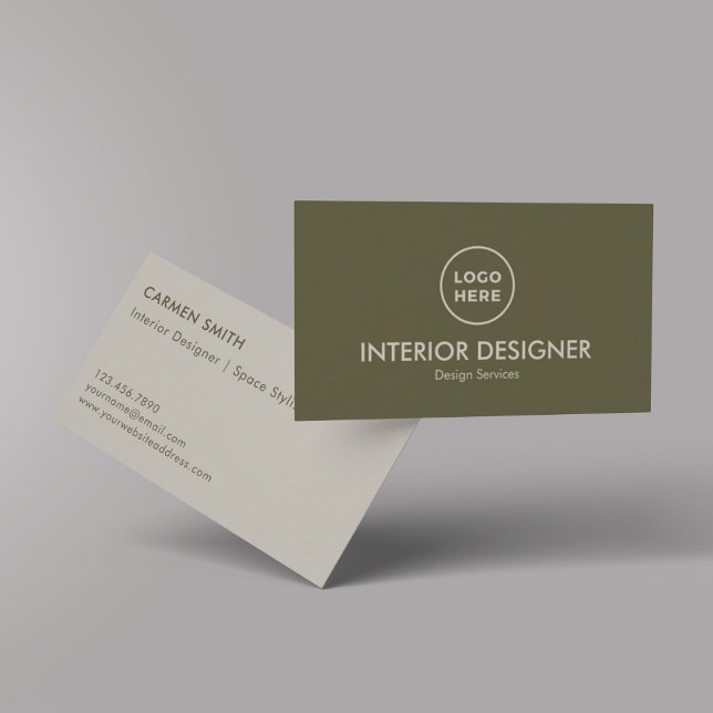 Modern Luxury Interior Designer Custom Business Card (Creator Uploaded)