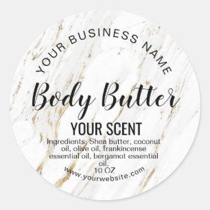 modern luxury product label body butter add logo