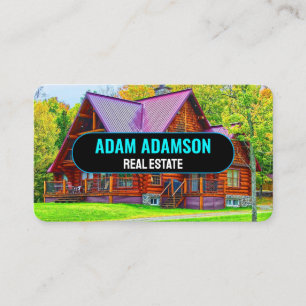 Modern Luxury Real Estate (QR Code) House Realtor Business Card